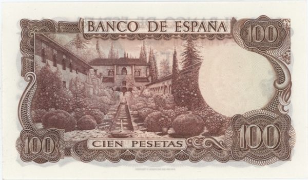 Espagne 100 Pesetas 1970 Neuf – Image 2