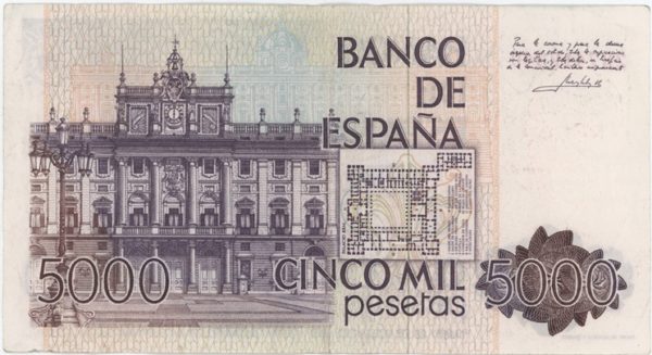 Espagne 5000 Pesetas 1979 – Image 2