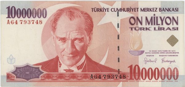 Turquie 10 000 000 Lirasi ND (1999)