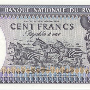 Rwanda 100 Francs 1982 Neuf