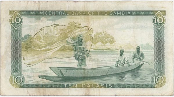 Gambia 10 Dalasi ND (1972-86) – Image 2