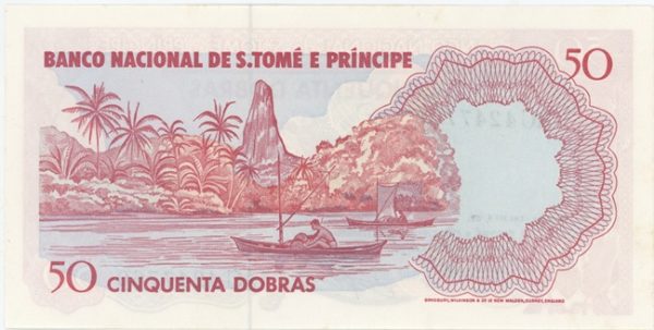St-Tomé et Principe 50 Dobras 1982 presque Neuf – Image 2