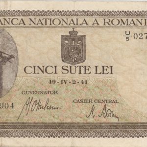 Roumanie 500 Lei 1941