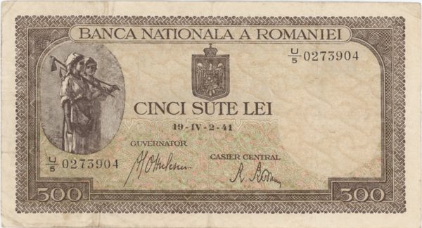 Roumanie 500 Lei 1941