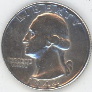 USA Washington Quarter Dollar 1944 (ss) en argent