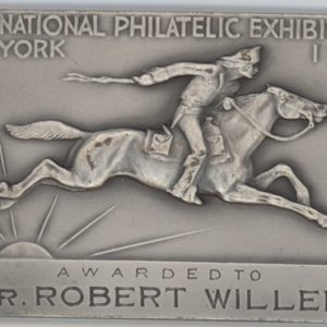 Médaille (plaquette) International Philatelic Exhibition New York 1936 (ss-vz) en argent