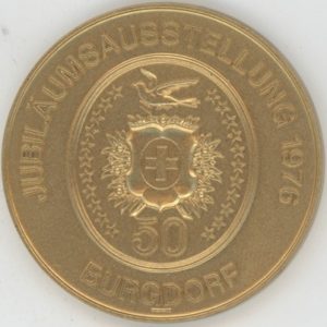 Médaille Burgendorf 50 Jahre Schweizerischer Ganzsachensammlerverein 1976 (vz) en argent