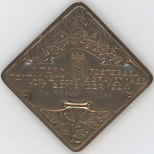 Médaille Pays-Bas 1924  Intern. Postzegel Tentoonstelling 'S Gravenhage (vz)