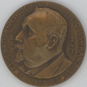 Médaille Fédération des Sociétés Philatéliques Françaises 1872-1947 Ernest Dole (vz)