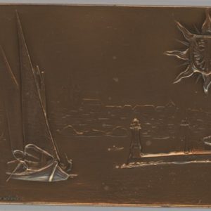 Médaille 1906 Genève à ses Hôtes Fête d'Inauguration du Tunnel du Simplon (vz)