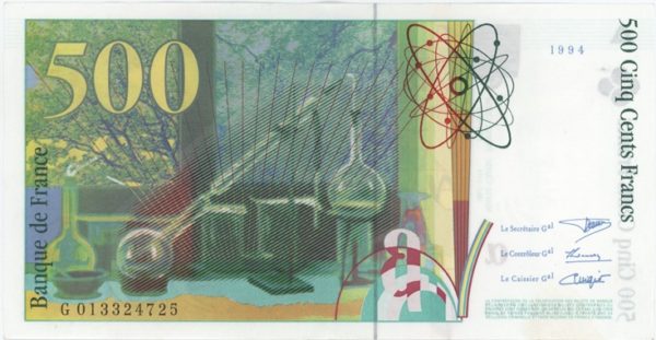 France 500 Francs 1994 Pierre et Marie Curie – Image 2