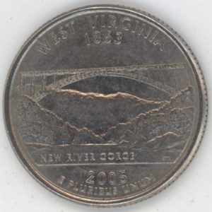 USA Quarter Dollar 2005 D West Virginia (ss)