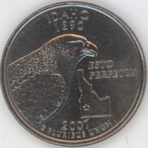 USA Quarter Dollar 2007 P Idaho (ss-vz)