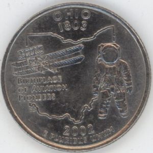 USA Quarter Dollar 2002 D Ohio (ss+)