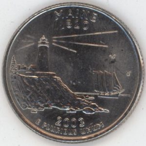 USA Quarter Dollar 2003 D Maine (ss-vz)
