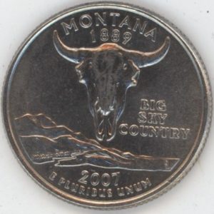 USA Quarter Dollar 2007 P Montana (ss-vz)