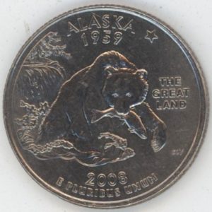 USA Quarter Dollar 2008 P Alaska (ss)