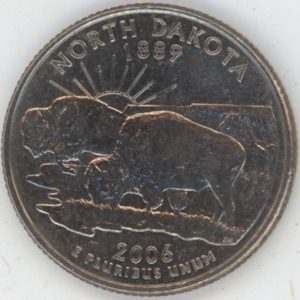 USA Quarter Dollar 2006 P North Dakota (ss+)