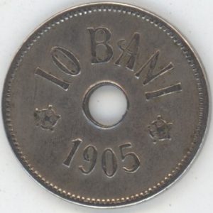 Roumanie 10 Bani 1905 Carol I (ss+)