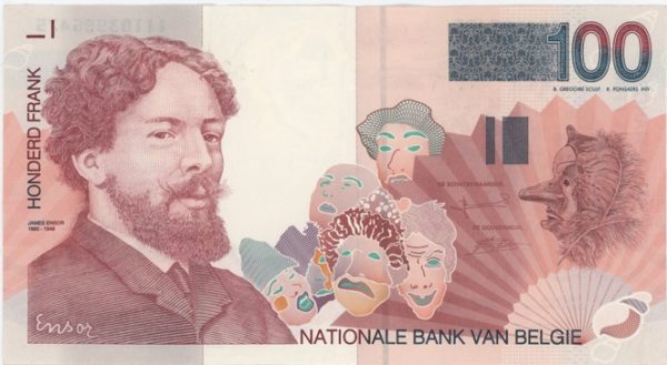 Belgique 100 Francs ND (1995-2001) James Ensor