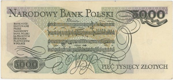 Pologne 5000 Zlotych 1982 – Image 2