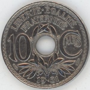 France 10 centimes 1931 Lindauer (vz)