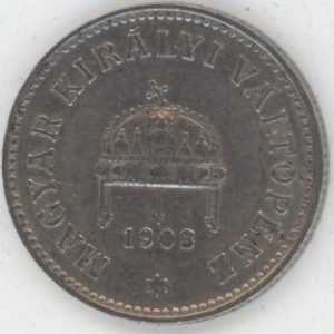 Hongrie 10 Fillér 1908 Franz Joseph I (ss-vz)