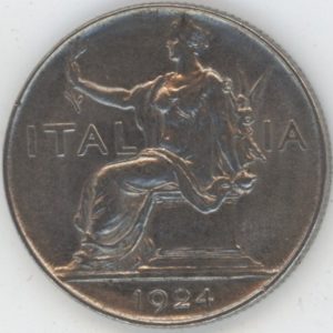 Italie 1 Lira 1924 Vittorio Emanuele III (vz)
