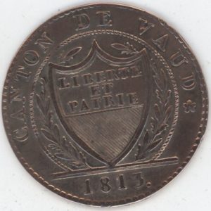 Vaud 1/2 Batzen 1813 (ss+)