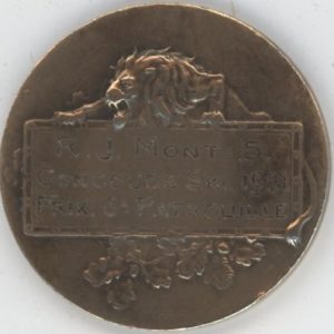 Médaille Militaire R.J. Mont 5 Concours de Ski 1921 8e Prix Patrouille (ss)