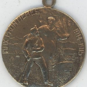 Médaille Militaire Aux Frontières 1914-1915 Bat. 9 Comp. 4 Sect. 4 (ss+)