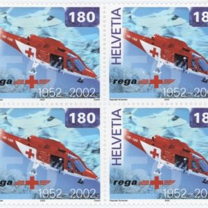 Timbres Bloc de quatre 2002 Cinquantenaire de la Rega Neuf
