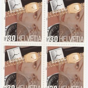 Timbres Bloc de quatre 2005 Produits Suisses Traditionnelles Montres Style Neuf