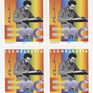 Timbres Bloc de quatre 2005 Le centenaire de la théorie de la relativité Neuf