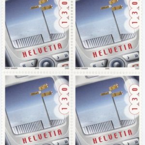 Timbres Bloc de quatre 2005 Swiss mobil un pays qui bouge Voir Loin Neuf