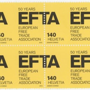 Timbres Bloc de quatre 2010 50 ans de L'EFTA Neuf