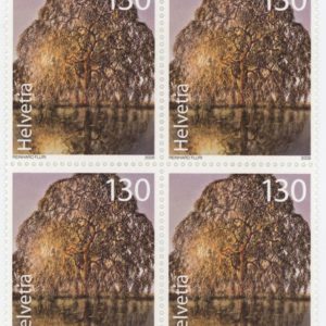 Timbres Bloc de quatre 2009 Arbres d'âge Vénérable le Saule Pleureur Neuf