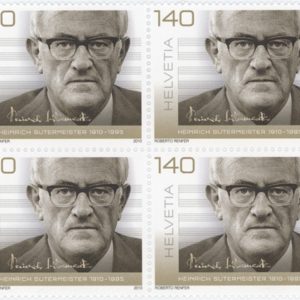 Timbres Bloc de quatre 2010 Compositeurs Suisses Heinrich Sutermeister Neuf