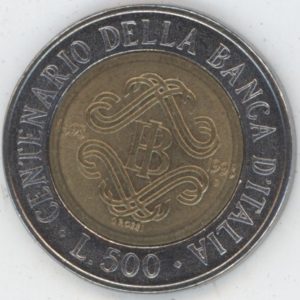 Italie 500 Lire 1993 Banque d'Italie (vz)
