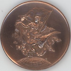 Médaille Inauguration de L'Hôtel Fédérale des Postes à Genève Terminé en Aout 1892 (vz)