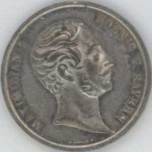 Médaille Allemagne Bayern Maximilian II Koenig V. 1854 a.d. Deutsche Industrieausstellung in München (ss)