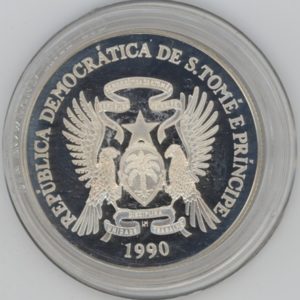 St-Tomé et Principe 1000 Dobras Jeux olympiques d'hiver Albertville 1992 (unz) en argent