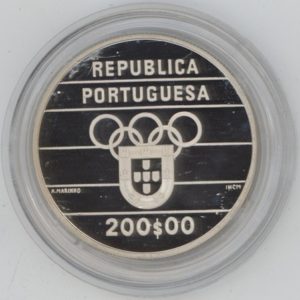 Portugal 200 Escudos 1992 Olympiques (unz) en argent