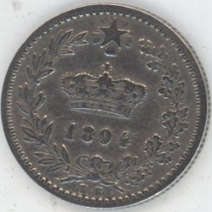 Italie 20 Centesimi 1894 KB Umberto I (ss)