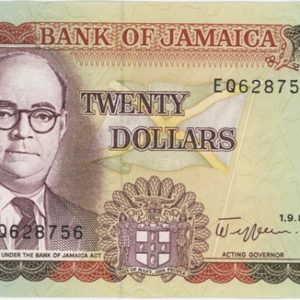 Jamaïque 20 Dollars 1989