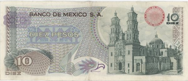 Mexico 10 Pesos 1975 – Image 2
