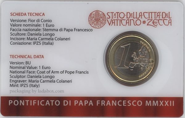 Vatican 1 Euro 2022 François (F.d.c) – Image 2