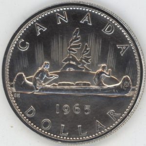 Canada 1 Dollar 1965 Élisabeth II (ss-vz) en argent