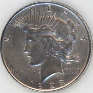 USA Peace Dollar 1923 (ss+) en argent