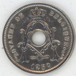 Belgique 5 Centimes 1932 FR. Albert Ier avec étoile (ss)